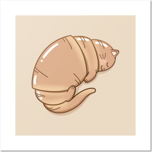 Cat Croissant Posters and Art